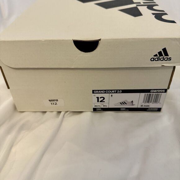 NWT Mens Adidas Grand Court 2.0 White / Black Tennis Shoe  GW9195 New Size 11.5 - Picture 8 of 9